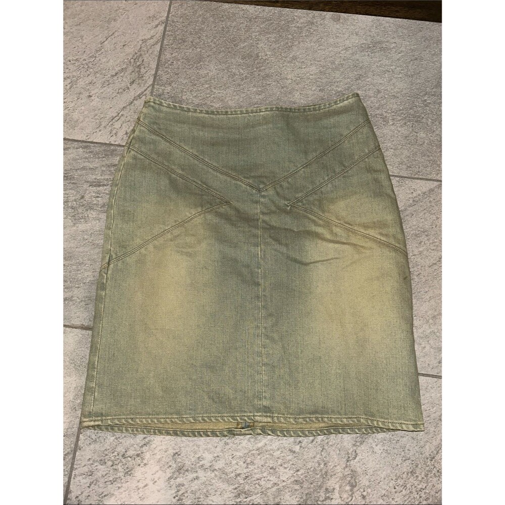 American Eagle Vintage Denim Pencil Skirt - Sleek Panel Detailing Size 0